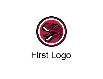 Tyrannosaurus rex or dinosaur logo