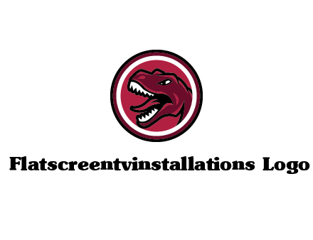 Tyrannosaurus rex or dinosaur logo