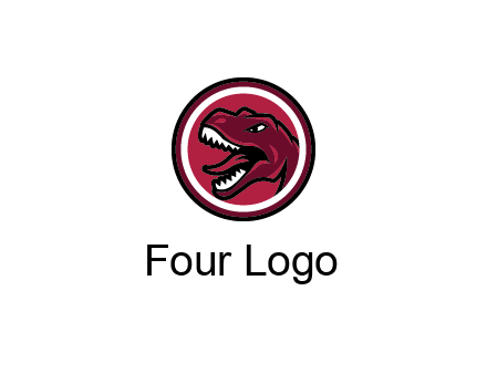 Tyrannosaurus rex or dinosaur logo