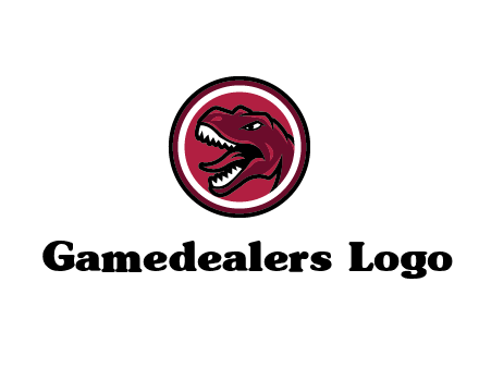 Tyrannosaurus rex or dinosaur logo