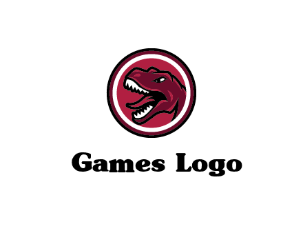 Tyrannosaurus rex or dinosaur logo