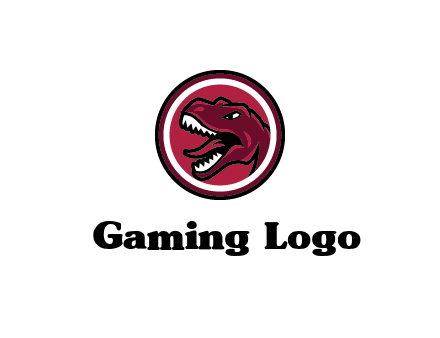 Tyrannosaurus rex or dinosaur logo