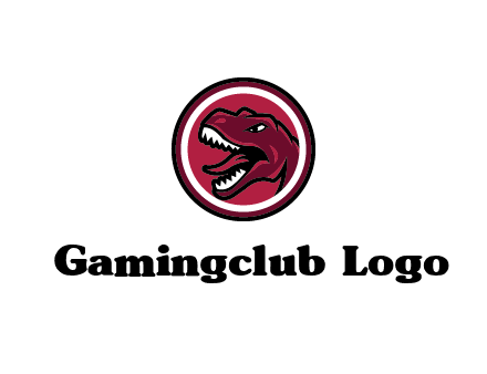 Tyrannosaurus rex or dinosaur logo