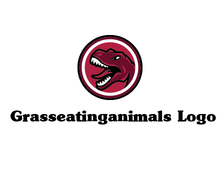 Tyrannosaurus rex or dinosaur logo