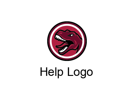 Tyrannosaurus rex or dinosaur logo