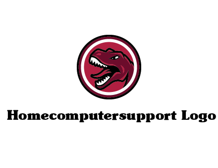 Tyrannosaurus rex or dinosaur logo
