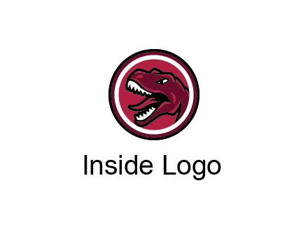 Tyrannosaurus rex or dinosaur logo