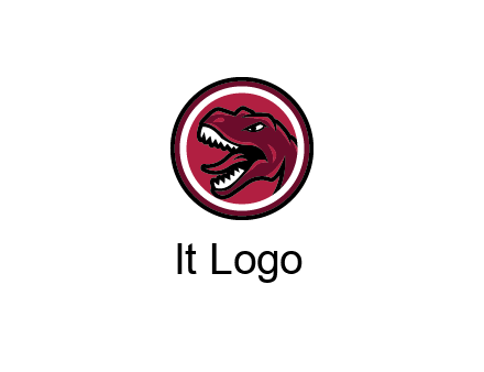 Tyrannosaurus rex or dinosaur logo