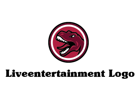 Tyrannosaurus rex or dinosaur logo