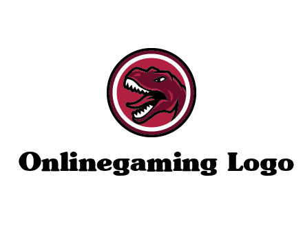 Tyrannosaurus rex or dinosaur logo