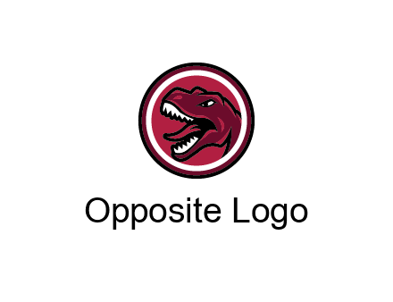 Tyrannosaurus rex or dinosaur logo