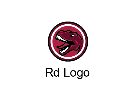 Tyrannosaurus rex or dinosaur logo
