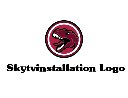 Tyrannosaurus rex or dinosaur logo