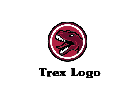 Tyrannosaurus rex or dinosaur logo