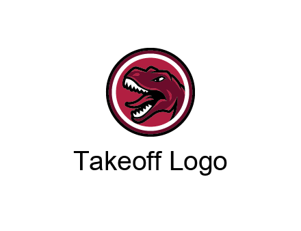 Tyrannosaurus rex or dinosaur logo