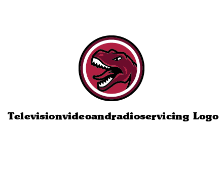 Tyrannosaurus rex or dinosaur logo