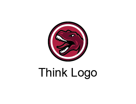 Tyrannosaurus rex or dinosaur logo