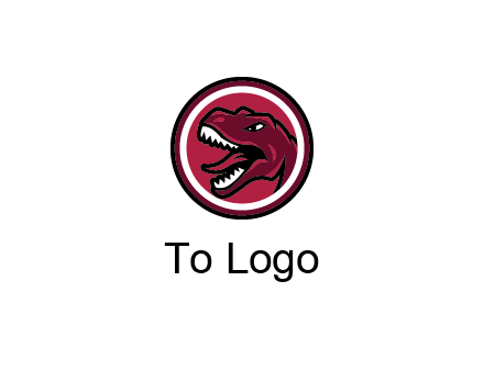 Tyrannosaurus rex or dinosaur logo