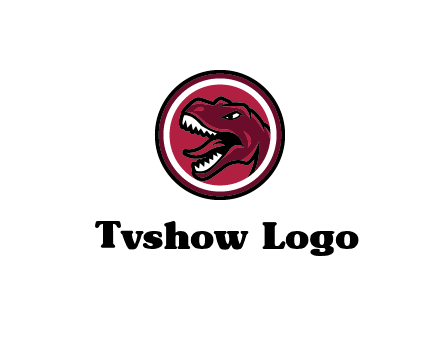 Tyrannosaurus rex or dinosaur logo