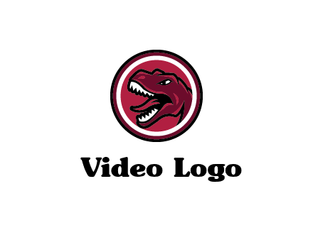 Tyrannosaurus rex or dinosaur logo