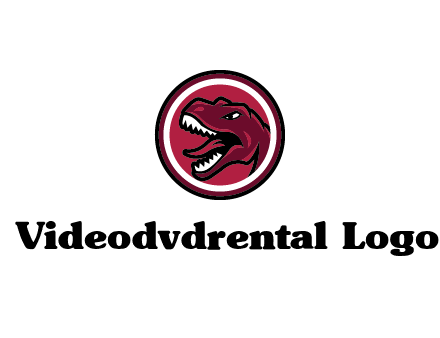 Tyrannosaurus rex or dinosaur logo