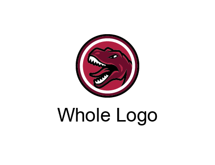 Tyrannosaurus rex or dinosaur logo