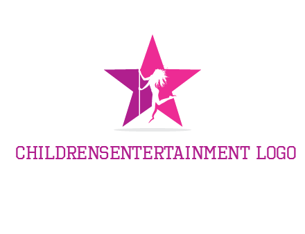 pole dance in front of star logo