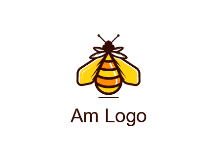 upright honeybee illustration