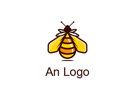 upright honeybee illustration