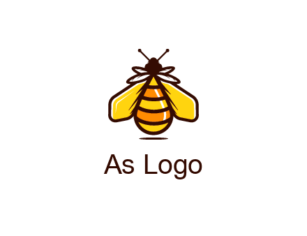 upright honeybee illustration