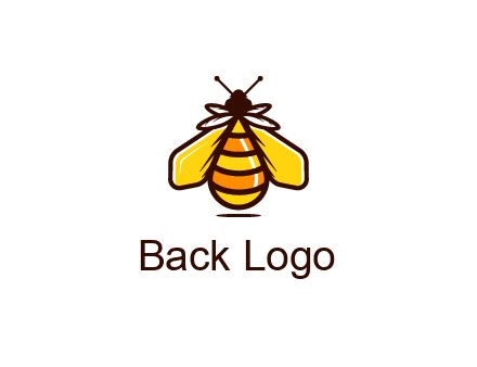 upright honeybee illustration