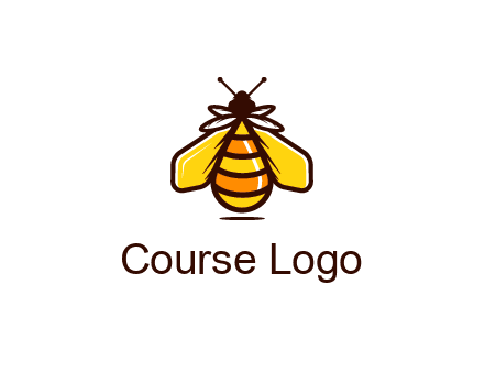 upright honeybee illustration