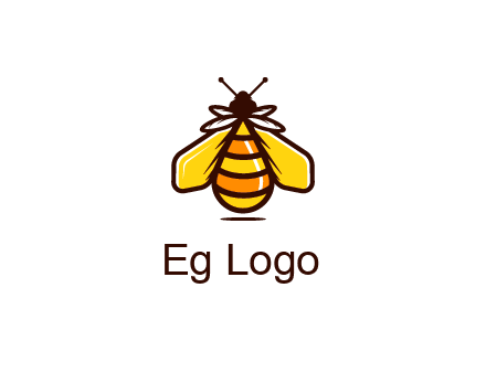 upright honeybee illustration