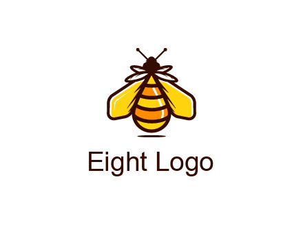 upright honeybee illustration