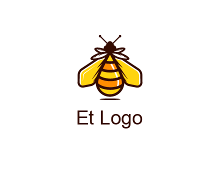 upright honeybee illustration