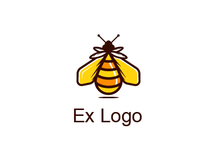 upright honeybee illustration