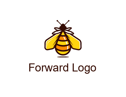 upright honeybee illustration