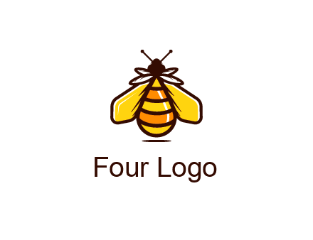 upright honeybee illustration