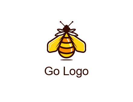 upright honeybee illustration