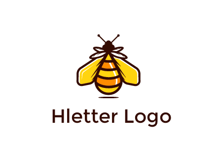 upright honeybee illustration