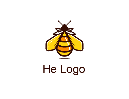 upright honeybee illustration