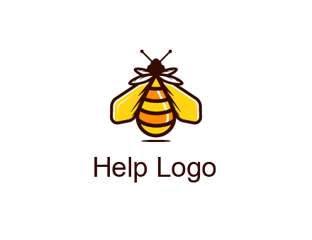 upright honeybee illustration