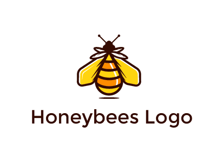 upright honeybee illustration