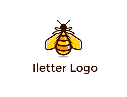 upright honeybee illustration