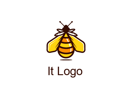 upright honeybee illustration