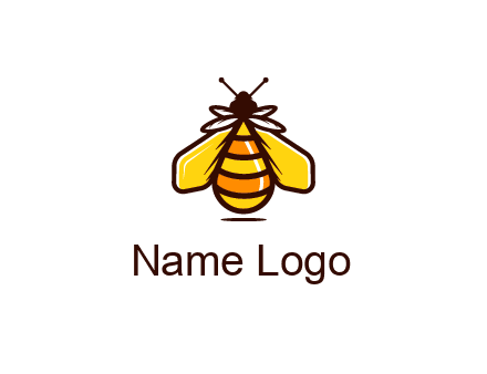 upright honeybee illustration