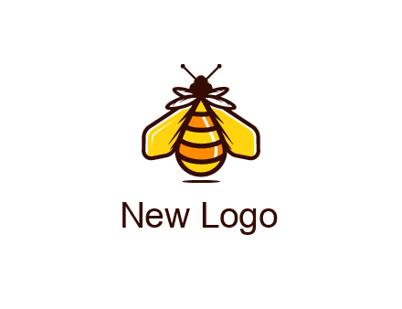 upright honeybee illustration