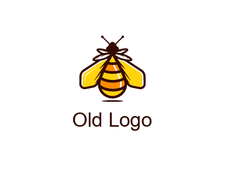 upright honeybee illustration