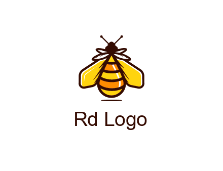 upright honeybee illustration