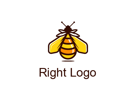 upright honeybee illustration